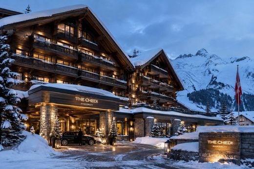 Winter alpine scene, private Mercedes-Benz ski transfer from Geneva Airport